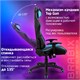 Кресло компьютерное BRABIX "GT Master GM-110", две подушки, экокожа, черное/голубое, 531928 531928