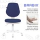 Кресло детское BRABIX "Fancy MG-201W", без подлокотников, пластик белый, синее, 532413, MG-201W_532413 532413