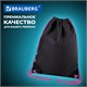 Мешок для обуви BRAUBERG плотный, карман на молнии, подкладка, 43х33 см, НЕОН Pink, 272428 272428