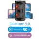 Колонка портативная DEFENDER Rage, 2.0, 50 Вт, Bluetooth, FM-тюнер, microSD, чёрная, 65109 513678