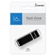 Флеш-диск 16 GB, SMARTBUY Quartz, USB 2.0, черный, SB16GBQZ-K 512765