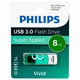 Флеш-диск 8 GB PHILIPS VIVID, разъем USB 3.0, зеленый, FM08FD00B/97 514093