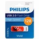 Флеш-диск 128 GB PHILIPS VIVID, разъем USB 2.0, желтый, FM12FD05B/97 514092