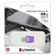 Флеш-диск 64 GB KINGSTON DataTraveler microDuo 3C, разъем USB 3.2, Type-C, фиолетовый, DTDUO3CG3/64GB 514072