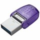 Флеш-диск 64 GB KINGSTON DataTraveler microDuo 3C, разъем USB 3.2, Type-C, фиолетовый, DTDUO3CG3/64GB 514072