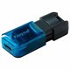Флеш-диск 128 GB KINGSTON DataTraveler 80 M, разъем Type-C 3.2, черный, DT80M/128GB 514071
