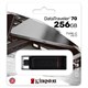 Флеш-диск 256 GB KINGSTON DataTraveler 70, разъем Type-C 3.2, черный, DT70/256GB 514066