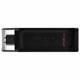 Флеш-диск 256 GB KINGSTON DataTraveler 70, разъем Type-C 3.2, черный, DT70/256GB 514066