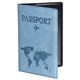 Обложка для паспорта "Passport Map", мягкая экокожа, голубая, STAFF, 238877 238877