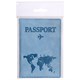 Обложка для паспорта "Passport Map", мягкая экокожа, голубая, STAFF, 238877 238877