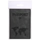 Обложка для паспорта "Passport Map", мягкая экокожа, графитовая, STAFF, 238875 238875