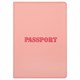 Обложка для паспорта, мягкий полиуретан, "PASSPORT", нежно-розовая, STAFF, 238403 238403