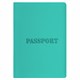 Обложка для паспорта, мягкий полиуретан, "PASSPORT", цвет "тиффани", STAFF, 238404 238404