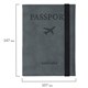 Обложка для паспорта с карманами и резинкой, мягкая экокожа, "PASSPORT", серая, BRAUBERG, 238203 238203
