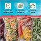 Пакеты для заморозки продуктов, 1 л, КОМПЛЕКТ 30 шт., с замком-застежкой (слайдер), LAIMA 608908