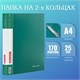 Папка на 2 кольцах BRAUBERG "Стандарт", 25 мм, зеленая, до 170 листов, 0,8 мм, 221613 221613