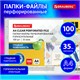 Папки-файлы перфорированные горизонтальной ориентации А4 BRAUBERG, КОМПЛЕКТ 100 шт., 35 мкм, 271829 271829