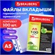 Папки-файлы МАЛОГО ФОРМАТА (148х210 мм), А5, ГОРИЗОНТАЛЬНЫЕ, КОМПЛЕКТ 100 шт., 35 мкм, BRAUBERG, 223085 223085