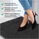 Коврик входной ворсовый влаго-грязезащитный ЛАЙМА/ЛЮБАША, 60х90 см, ребристый, толщина 7 мм, черный 602869