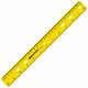 Линейка пластиковая 30 см, BRAUBERG "Crystal", тонированная, ассорти, 210291 210291