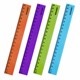 Линейка пластиковая 20 см BRAUBERG "NEON", непрозрачная, ассорти, 210773 210773