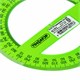Транспортир 12 см, 360 градусов, ПИФАГОР, прозрачный, неоновый, ассорти, 210621 210621