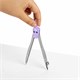 Готовальня BRAUBERG SCHOOL KIT, 8 предметов, циркуль 115 мм, чертежные принадлежности, лавандовый цвет, 210703 210703