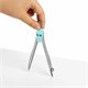 Готовальня BRAUBERG SCHOOL KIT, 8 предметов, циркуль 115 мм, чертежные принадлежности, мятный цвет, 210705 210705