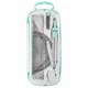 Готовальня BRAUBERG SCHOOL KIT, 9 предметов, циркуль 125 мм, чертежные принадлежности, мятный цвет, 210716 210716