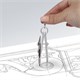 Готовальня BRAUBERG "Architect", 9 предметов: циркуль + измер + кронциркуль, рейсфедер + держатель, 2 вставки, удлинитель, грифель, 210353 210353