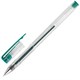 Ручка гелевая STAFF "Basic" GP-789, ЗЕЛЕНАЯ, корпус прозрачный, хромированные детали, узел 0,5 мм, линия письма 0,35 мм, 142791 142791