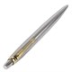 Ручка шариковая PARKER "Jotter Core Stainless Steel GT", корпус серебро, позолота, синяя, 1953182 142376