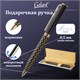 Ручка подарочная шариковая GALANT "Klondike", корпус черный с золотистым, золотистые детали, пишущий узел 0,7 мм, синяя, 141357 141357