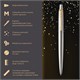 Ручка шариковая PARKER "Jotter Core Stainless Steel GT", ежедневник А5 коричневый, пакет, 880890 880890