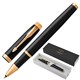 Ручка-роллер PARKER "IM Core Black Lacquer GT", черный глянцевый лак, позолота, черная, 1931659 142532
