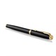 Ручка-роллер PARKER "IM Core Black Lacquer GT", черный глянцевый лак, позолота, черная, 1931659 142532
