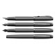 Ручка перьевая PARKER "IM Achromatic Black BT", черный матовый, нержавеющая сталь, синяя, 2127741 143767
