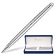Ручка подарочная шариковая WATERMAN "Hemisphere Stainless Steel CT", серебристый корпус, палладиевое покрытие, синяя, S0920470 141694