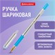 Ручка шариковая с грипом BRAUBERG "X-ONE", СИНЯЯ, корпус прозрачный, узел 0,5 мм, линия письма 0,35 мм, 143985 143985