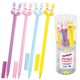 Ручка с топпером шариковая ЮНЛАНДИЯ "Зайка-пончик", корпус ассорти, СИНЯЯ, пишущий узел 0,7 мм, 143802 143802