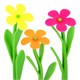 Ручка фигурная шариковая ЮНЛАНДИЯ "Цветочек", мягкий силиконовый корпус, ассорти, СИНЯЯ, пишущий узел 0,7 мм, 143779 143779