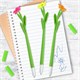 Ручка фигурная шариковая ЮНЛАНДИЯ "Цветочек", мягкий силиконовый корпус, ассорти, СИНЯЯ, пишущий узел 0,7 мм, 143779 143779
