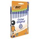 Ручки шариковые BIC "Cristal Original", НАБОР 10 шт., СИНИЕ, узел 1 мм, линия письма 0,32 мм, пакет, 830863 143972