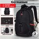 Рюкзак GERMANIUM "S-06" универсальный, уплотненная спинка, облегченный, черный, 46х32х15 см, 226953 226953