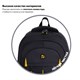 Рюкзак BRAUBERG TITANIUM универсальный, 3 отделения, черный, желтые вставки, 45х28х18 см, 224385 224385