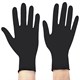 Перчатки нитриловые смотровые SFM Supersoft N136, 100 пар (200 шт.), размер L (большой), черные 631516