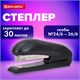 степлeр №24/6, №26/6 BRAUBERG "UNIVERSAL", до 30 листов, на 100 скоб, черный, 272716 272716