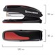 степлeр №24/6, 26/6 BRAUBERG "Extra", до 30 листов, черно-красный, 229085 229085