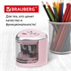 Точилка электрическая BRAUBERG DUAL (для 2 диаметров карандашей!), 4 батарейки АА, розовая, 270579 270579