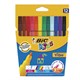 Фломастеры BIC "Kids Visa", 12 ЦВЕТОВ, суперсмываемые, вентилируемый колпачок, европодвес, 889695, 888695 150357